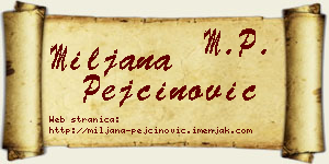 Miljana Pejčinović vizit kartica